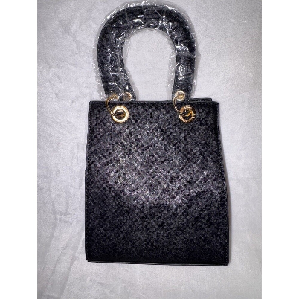 TRINA TURK Double Handle Crossbody BLACK w/ Front Slip Pocket TTT-2011 NWT - Picture 2 of 10